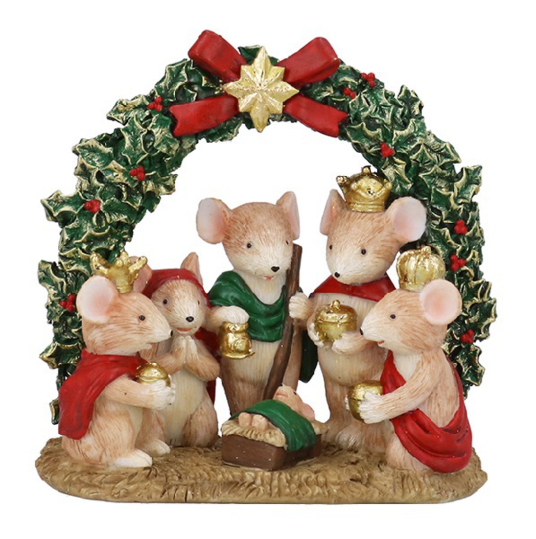 Resin Mice Nativity 13cm *ETA Nov image 0